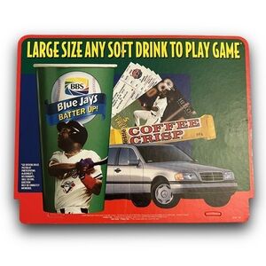 Rare 1995 McDonald’s Toronto Blue Jays MLB Baseball Advertising Translite Sign